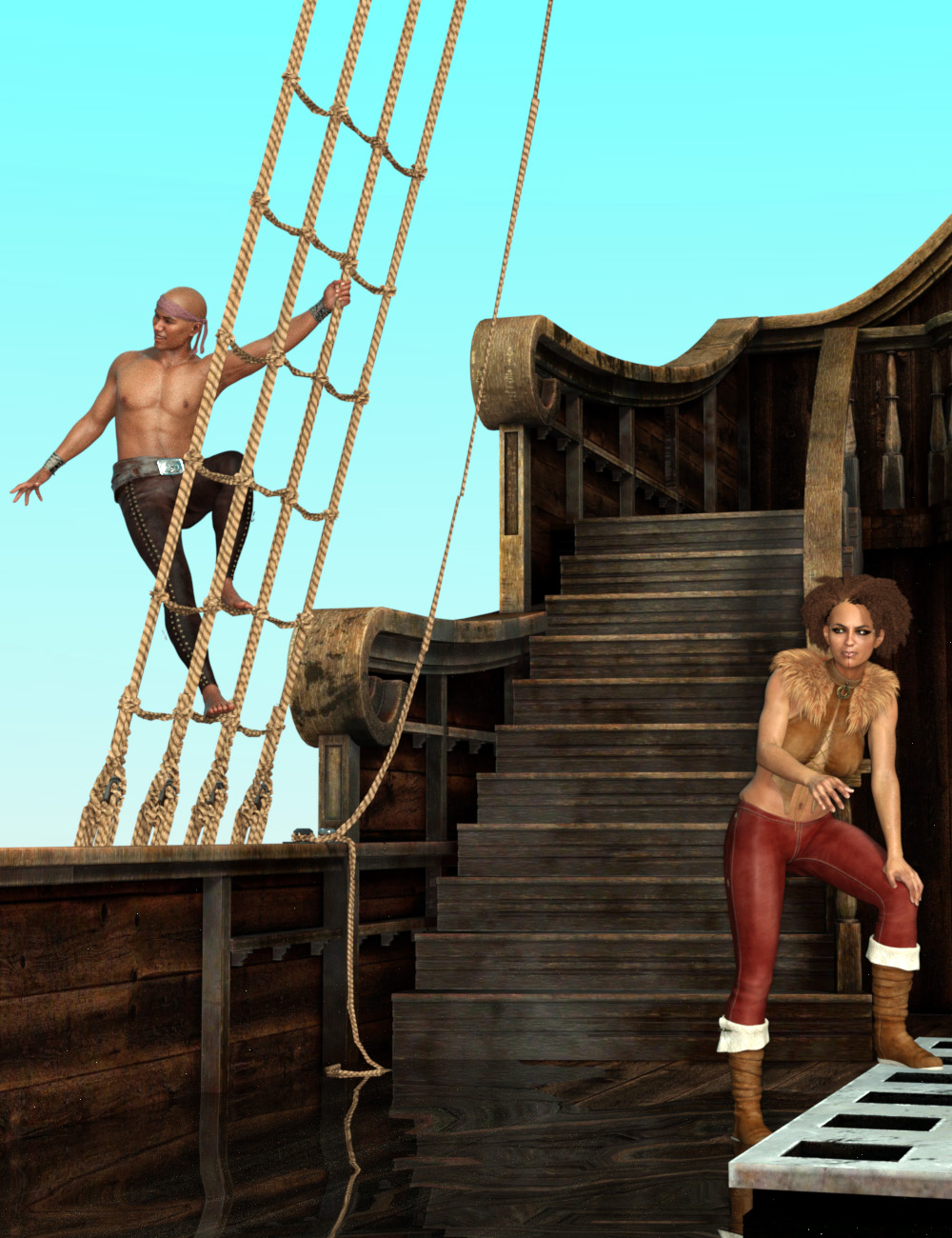IGD Sea Bandit Poses for Genesis 8 by: Islandgirl, 3D Models by Daz 3D