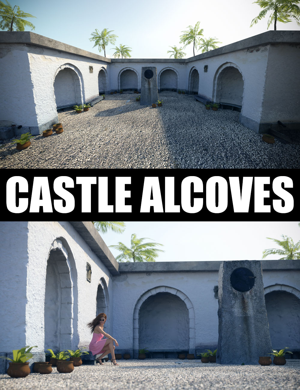 Castle Alcoves - Photo Scanned Scene by: Dreamlight, 3D Models by Daz 3D