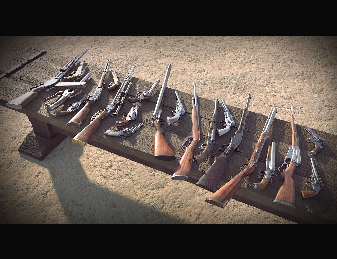 Western Guns by: Dekogon Studios, 3D Models by Daz 3D