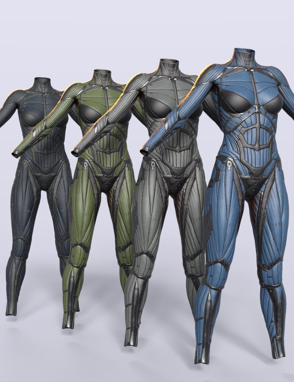 Vitruvian Exosuit for Genesis 8 Female(s) by: Dajenksta, 3D Models by Daz 3D