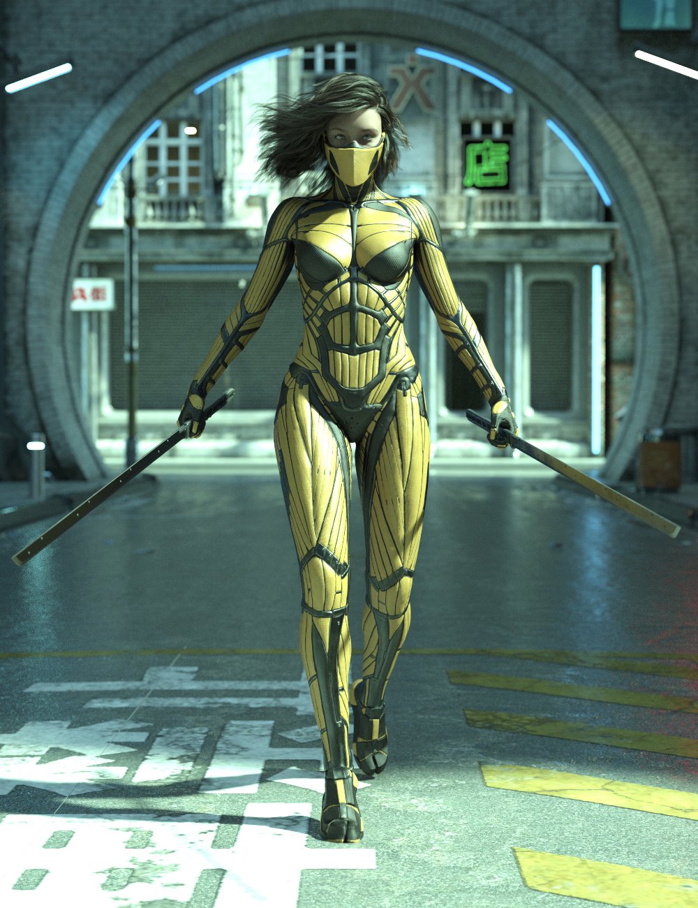 Vitruvian Exosuit for Genesis 8 Female(s) by: Dajenksta, 3D Models by Daz 3D
