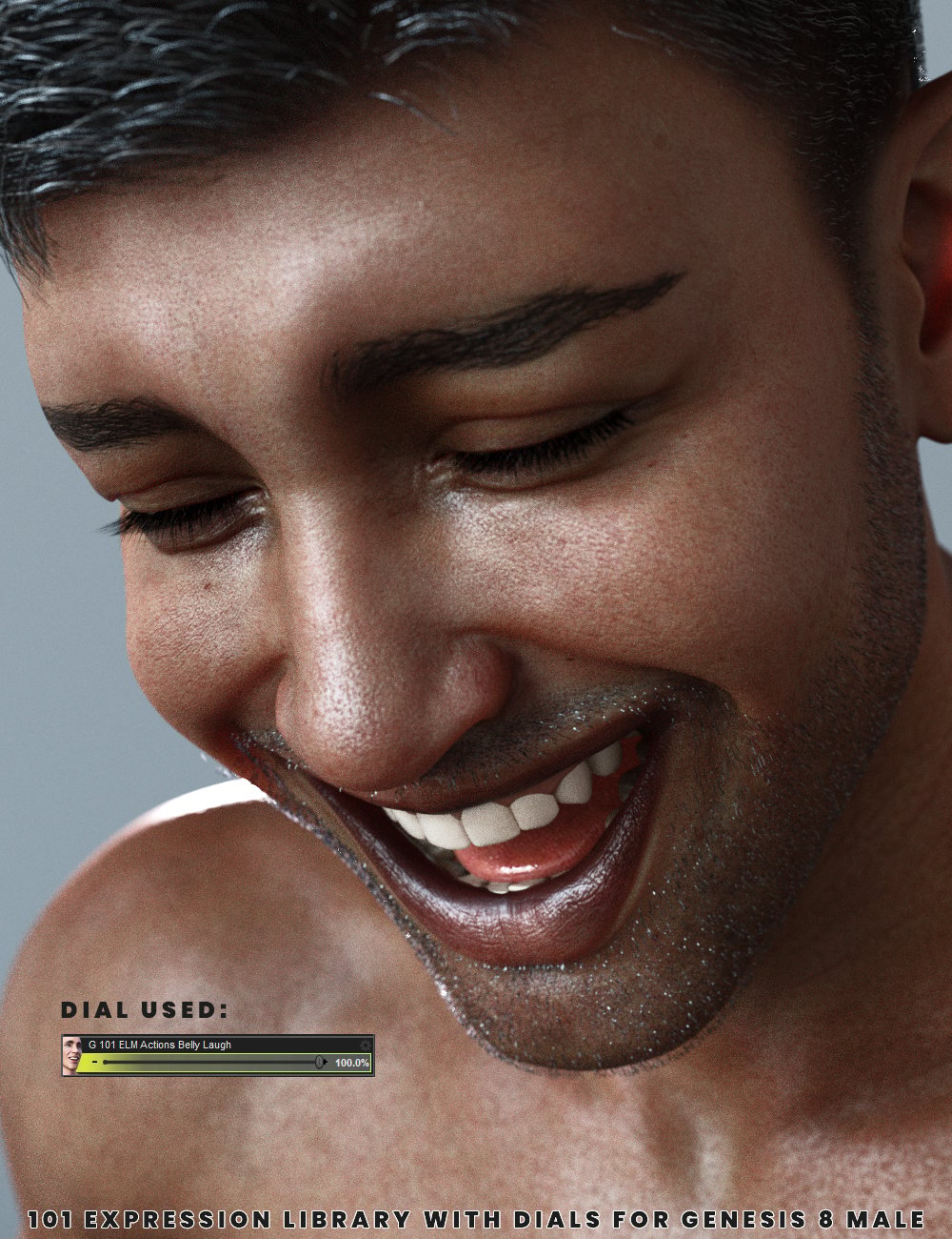 101 Expression Library with Dials for the Genesis 8 Male by: Gustef, 3D Models by Daz 3D