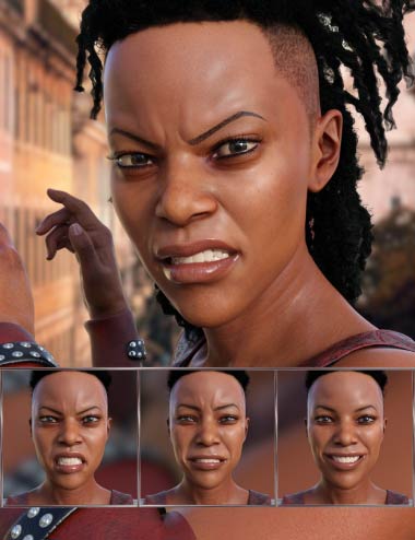 Survivor - Expressions for Genesis 8 Female and Celani 8 by: JWolf, 3D Models by Daz 3D
