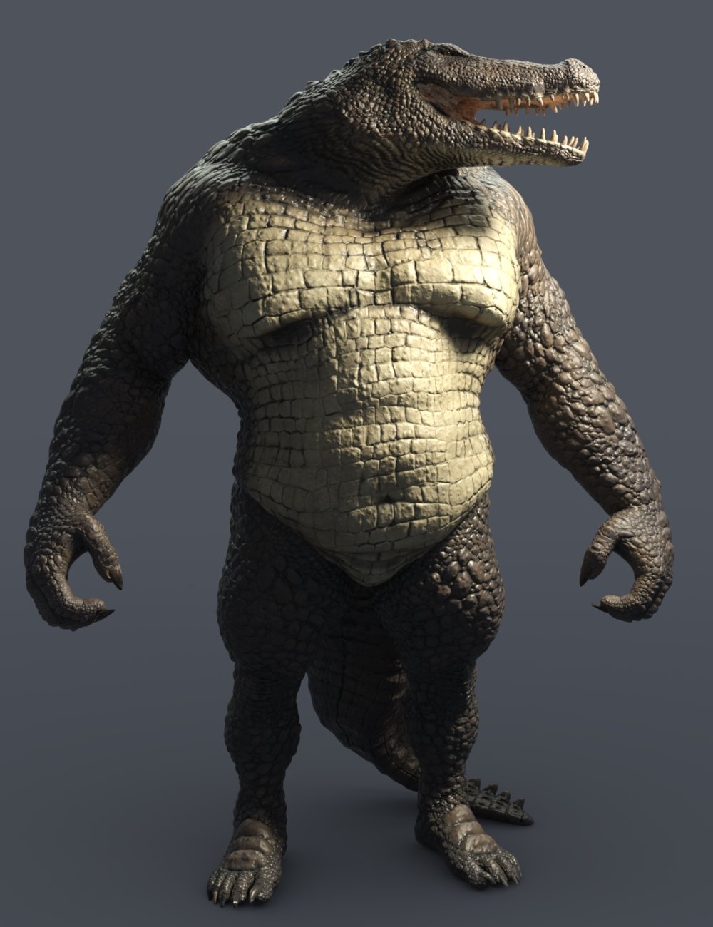 Sobek HD Crocodile for Genesis 8 Male by: JoeQuick, 3D Models by Daz 3D