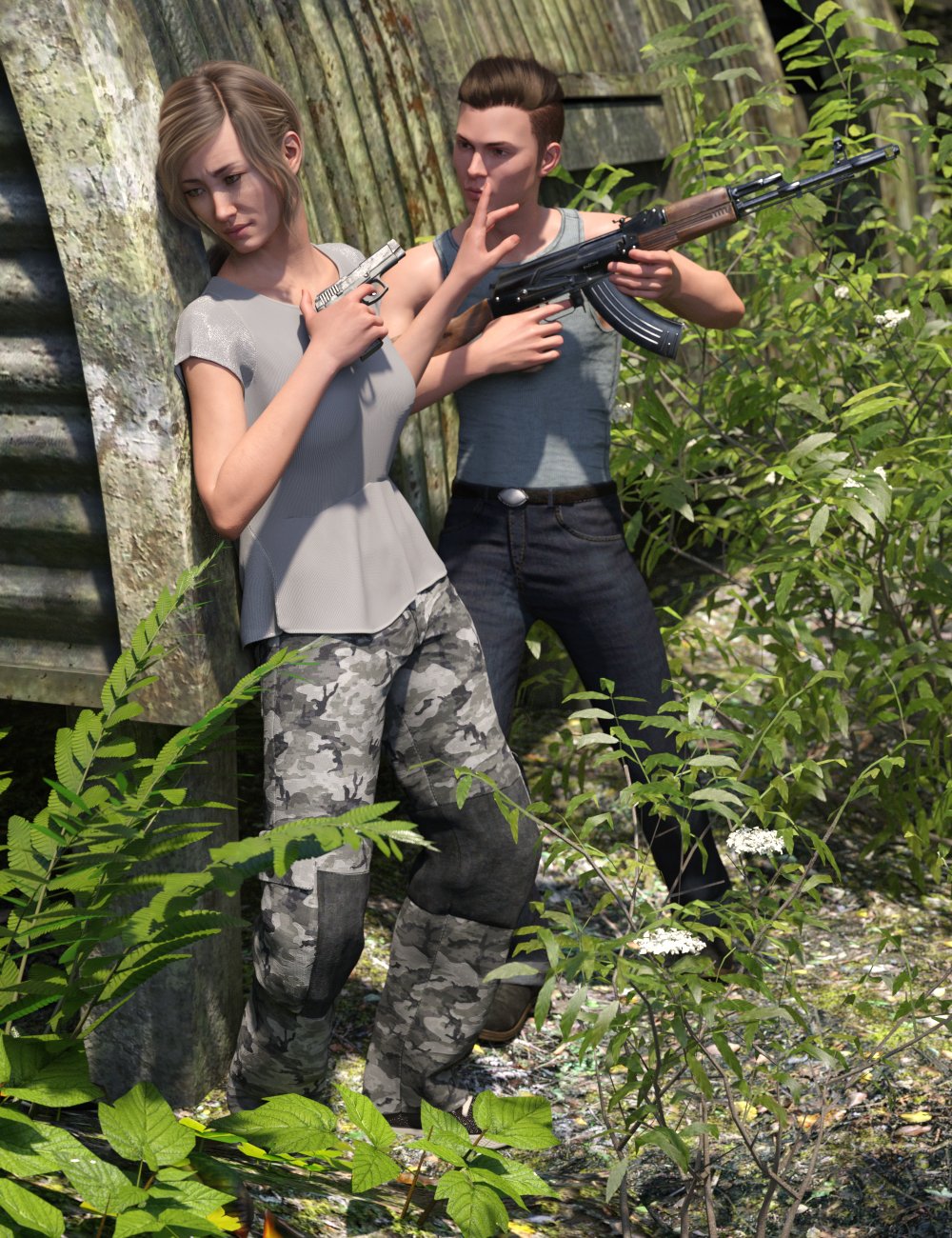 Hiding Out Poses for Genesis 8 Hiding Out Poses for Genesis 8 by: FeralFey, 3D Models by Daz 3D