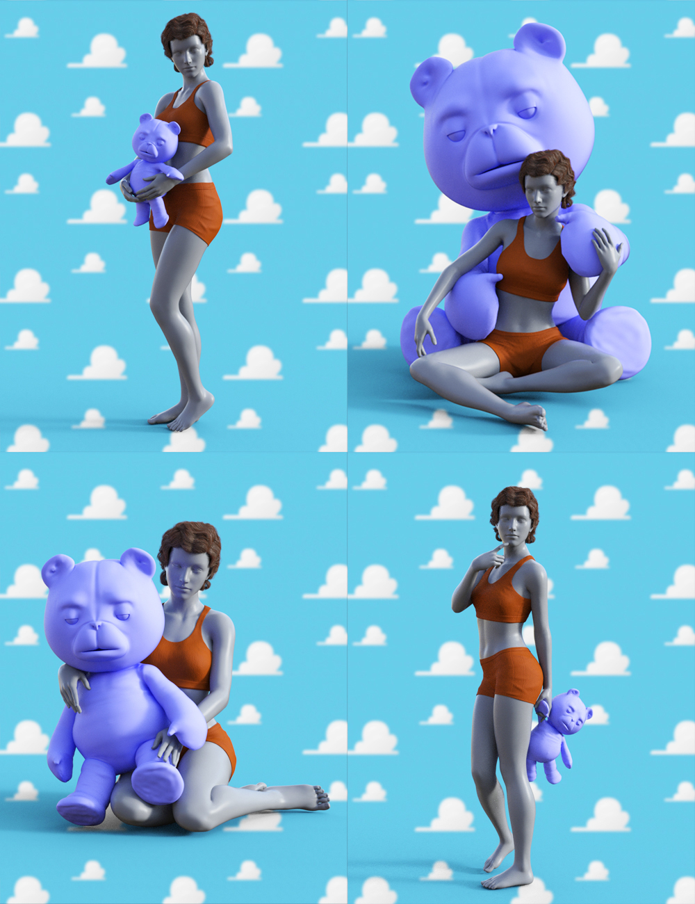 Dear Teddy Poses for Genesis 8 Dear Teddy Poses for Genesis 8 by: Muscleman, 3D Models by Daz 3D