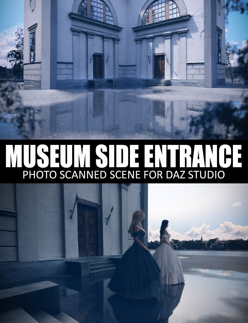 Museum Side Entrance - Photo Scanned Scene by: Dreamlight, 3D Models by Daz 3D