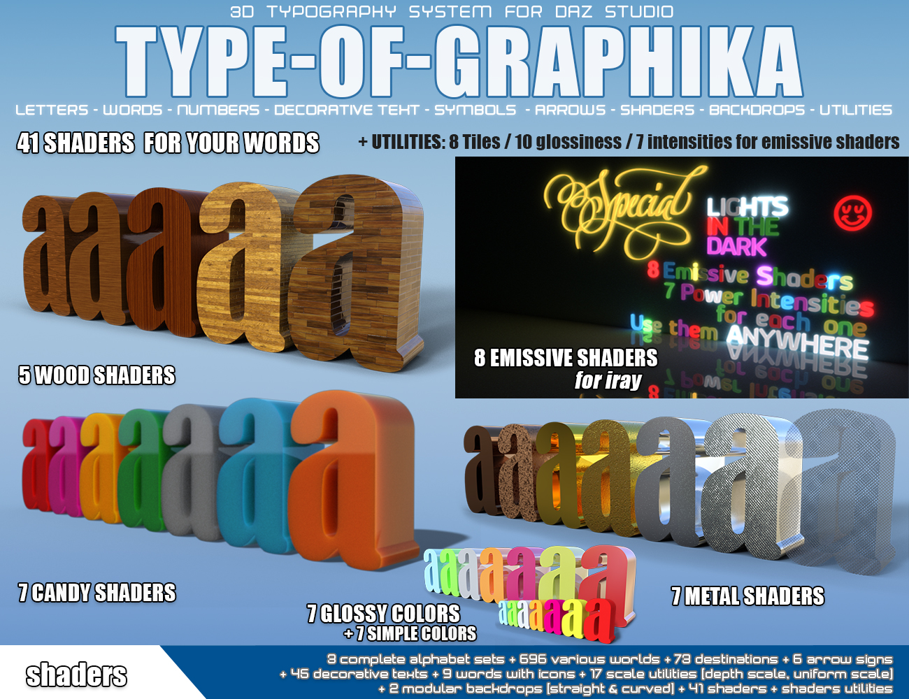 Type-of-Graphika Set - Find your Words in Daz Studio by: Aedilium, 3D Models by Daz 3D