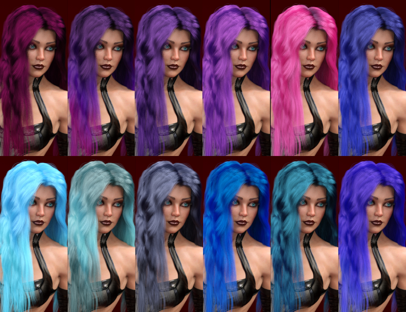 dForce Epona Wavy Hair for Genesis 8 Female(s) | Daz 3D