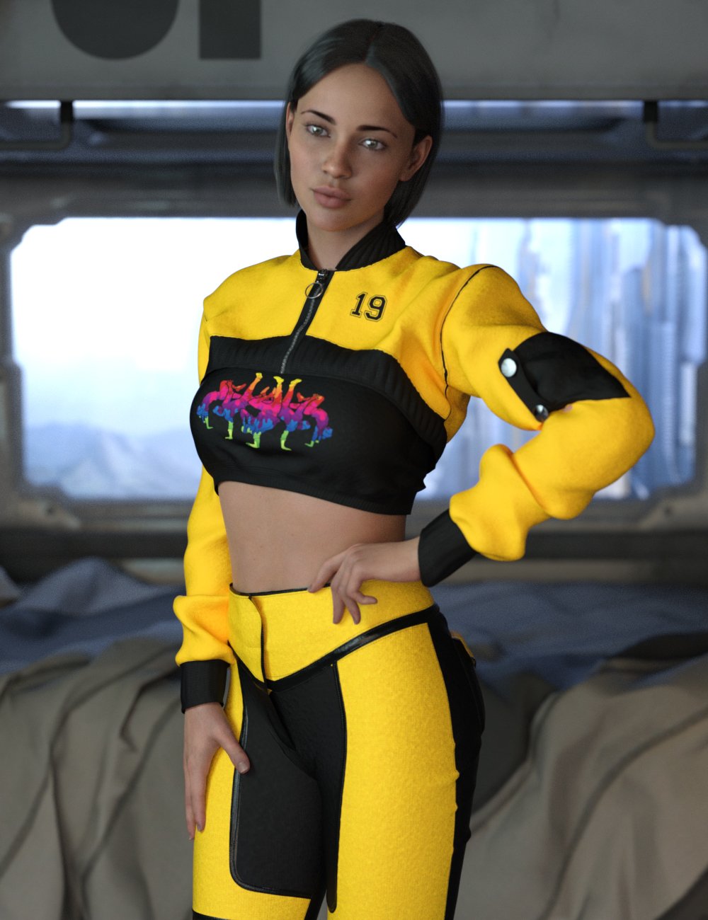 Jump Around Outfit for Genesis 8 Female(s) by: Moonscape GraphicsSade, 3D Models by Daz 3D