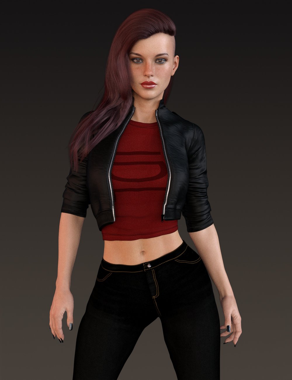 Leather Outfit For Genesis Female