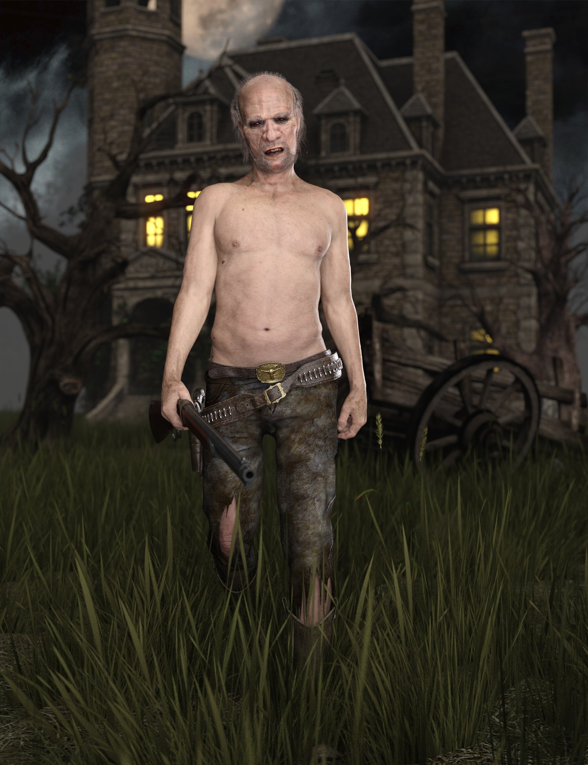 Old Jeb HD for Genesis 8 Male by: RedzStudio, 3D Models by Daz 3D