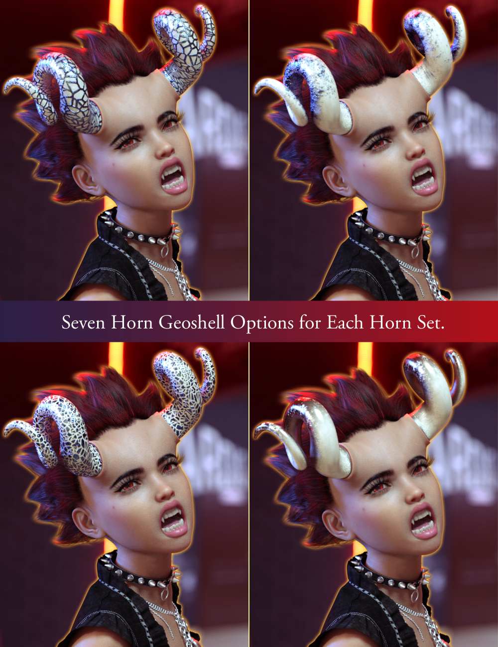 Alchemy for Fantasy Horns Vol 2 for Genesis 8 Female(s) by: ForbiddenWhispers, 3D Models by Daz 3D
