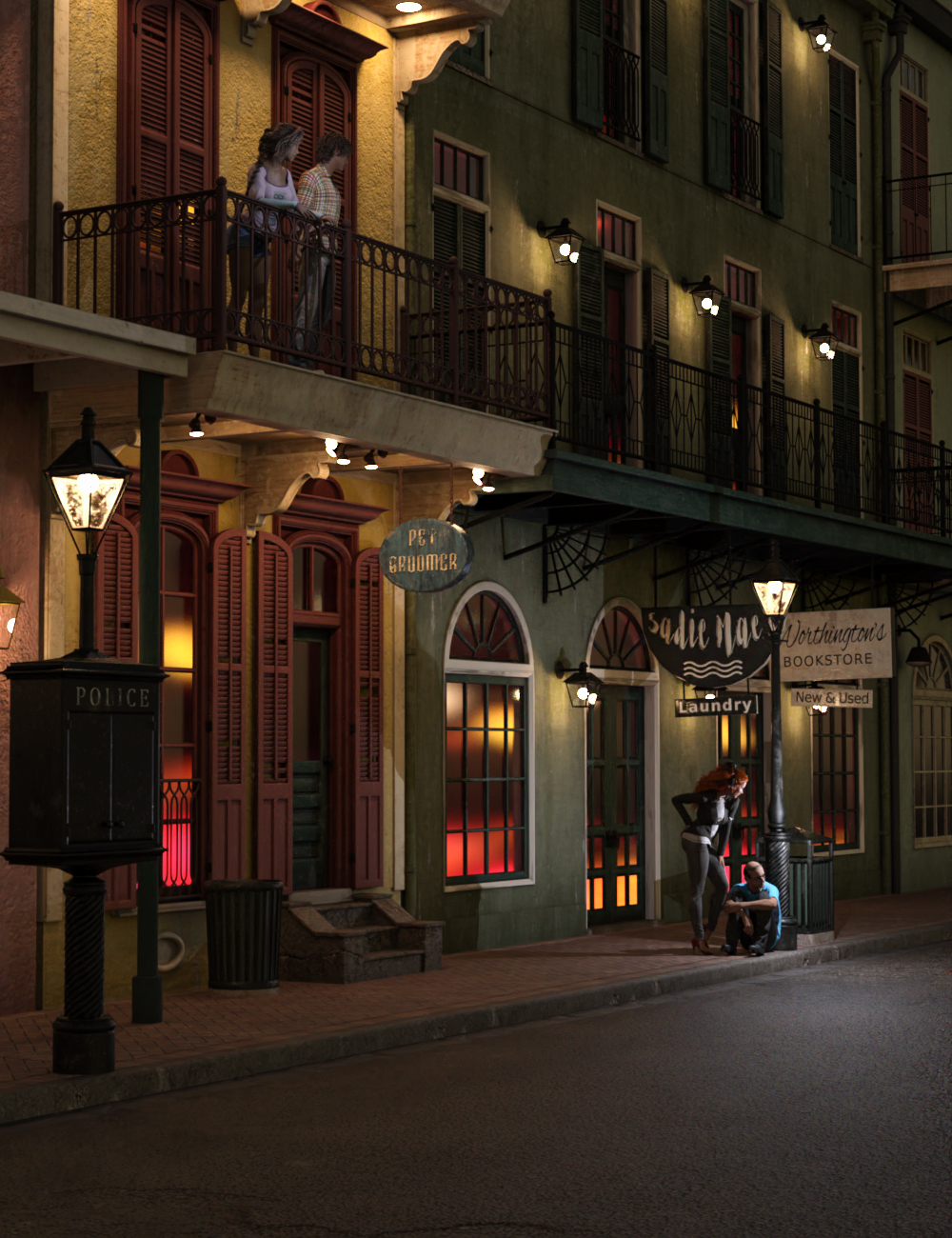 SW French Quarter - Seraphim's Corner SW French Quarter - Seraphim's Corner by: SloshWerks, 3D Models by Daz 3D
