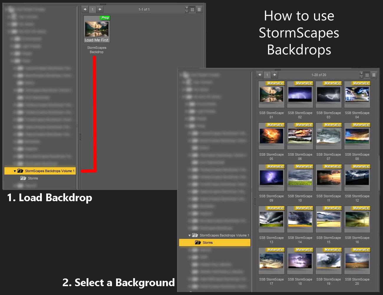 StormScapes Backdrops Volume 1 by: Illumination, 3D Models by Daz 3D