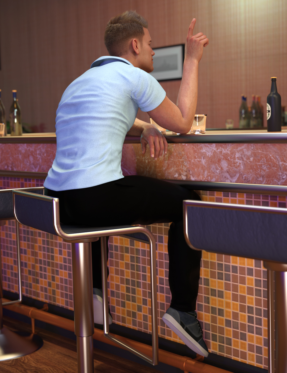 Night Lounge Poses Night Lounge Poses by: Blackbeard Media, 3D Models by Daz 3D