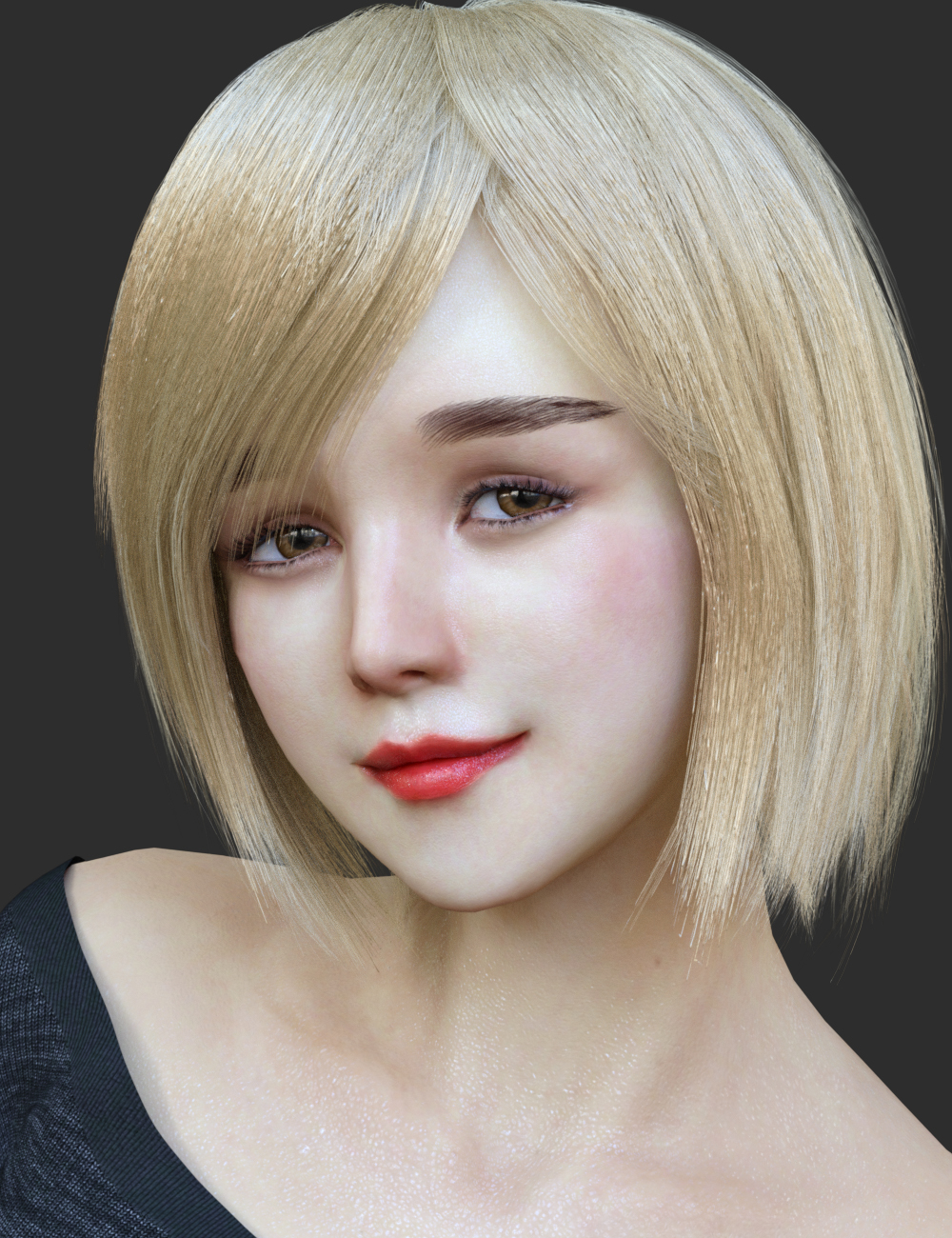HS Keicy Short Hair with dForce for Genesis 8 Female(s) by: Hamster, 3D Models by Daz 3D