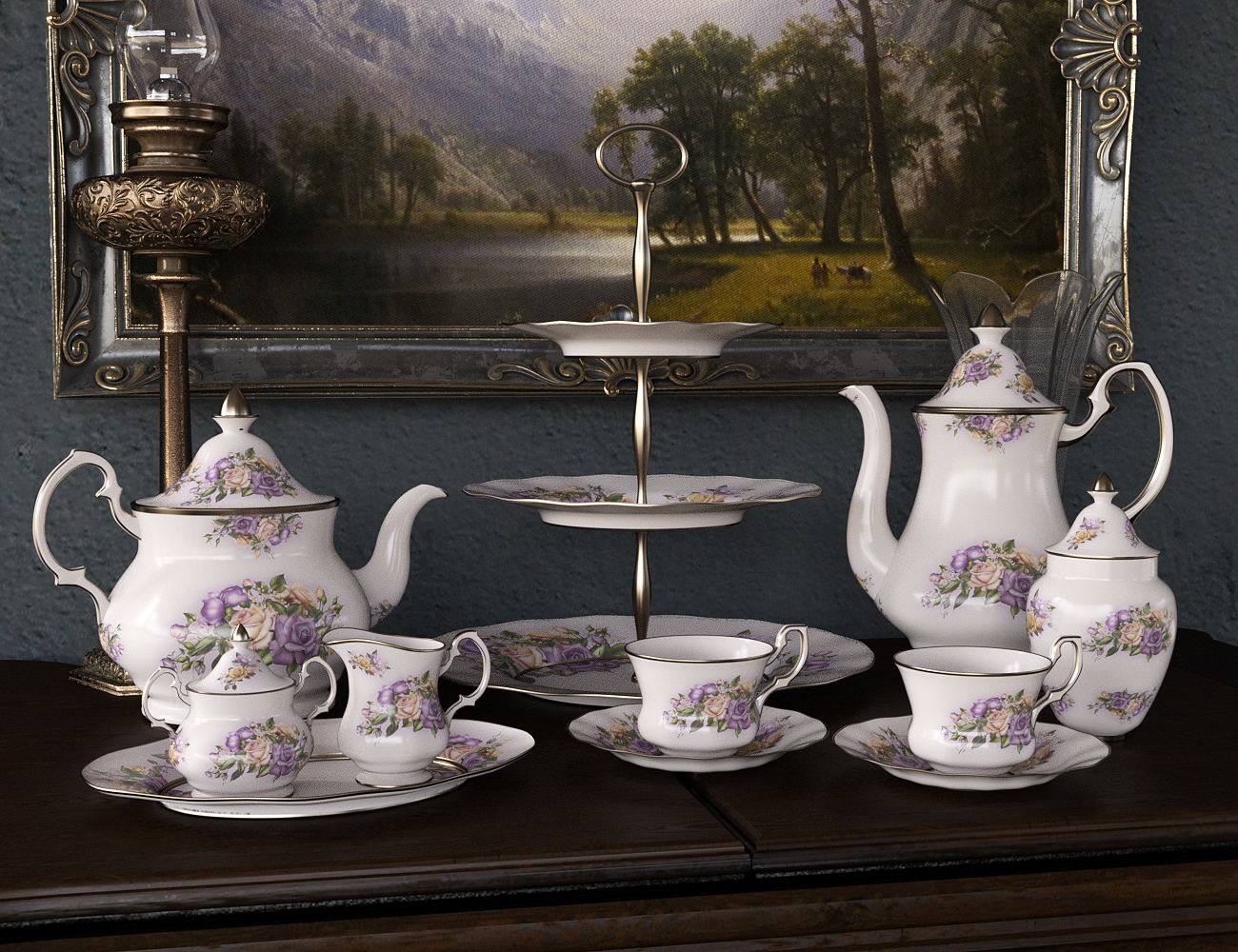 Patterns for Vintage Tea Service Iray Patterns for Vintage Tea Service Iray by: LaurieS, 3D Models by Daz 3D