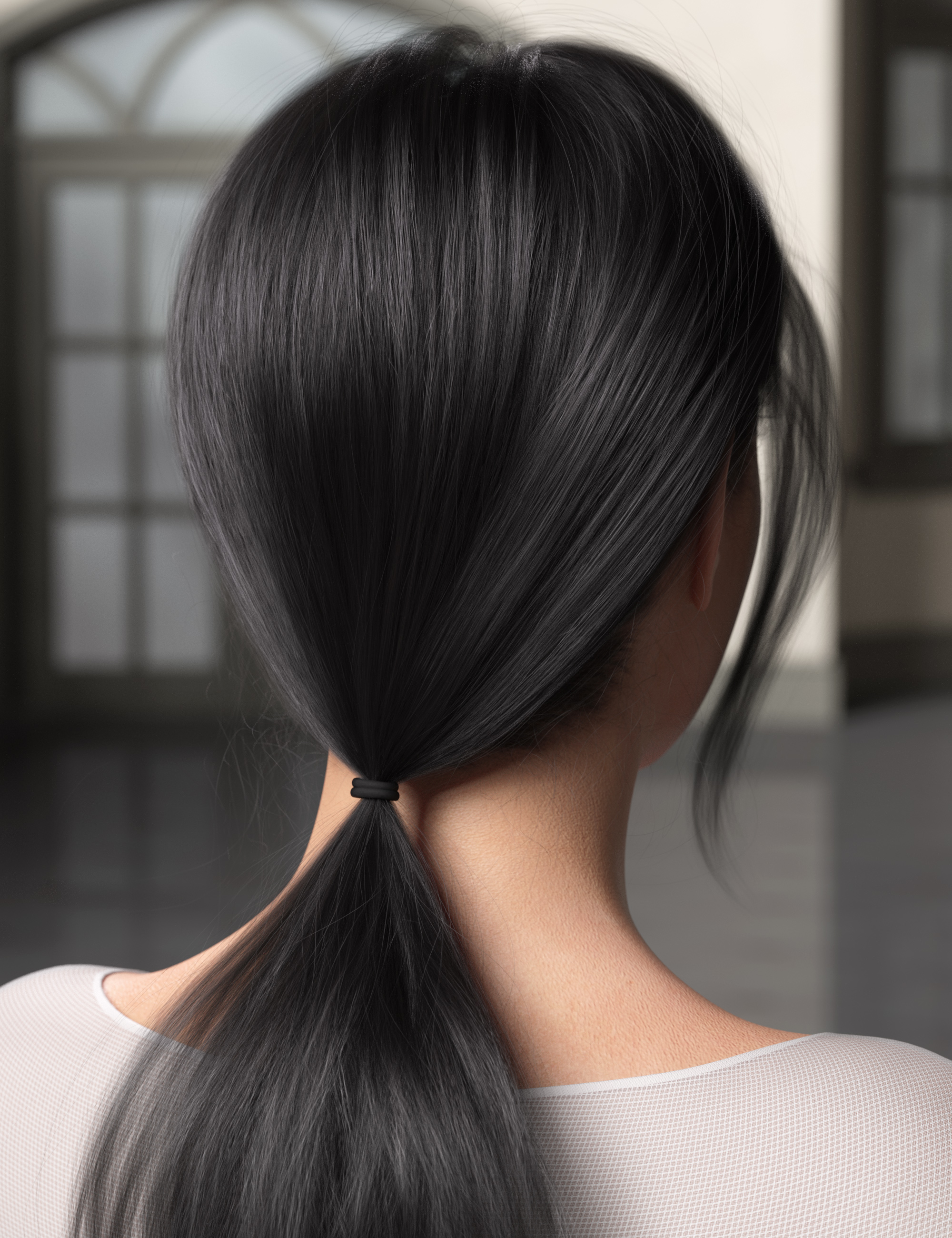 Low Ponytail Hair for Genesis 3 and 8 Female(s) by: outoftouch, 3D Models by Daz 3D