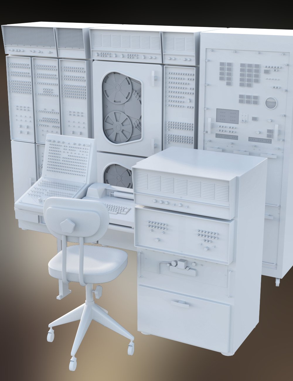 Vintage Server Props by: Merlin Studios, 3D Models by Daz 3D