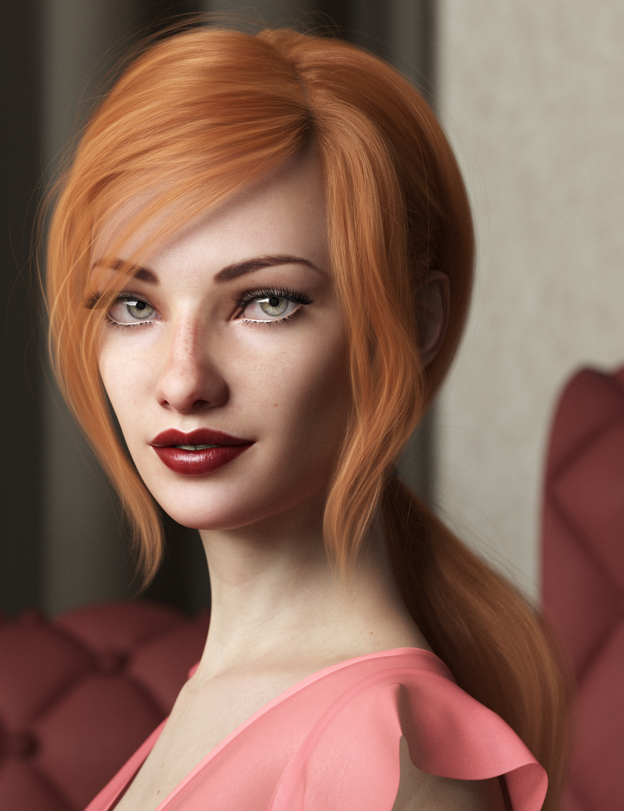 Texture Expansion for Low Ponytail Hair by: outoftouch, 3D Models by Daz 3D