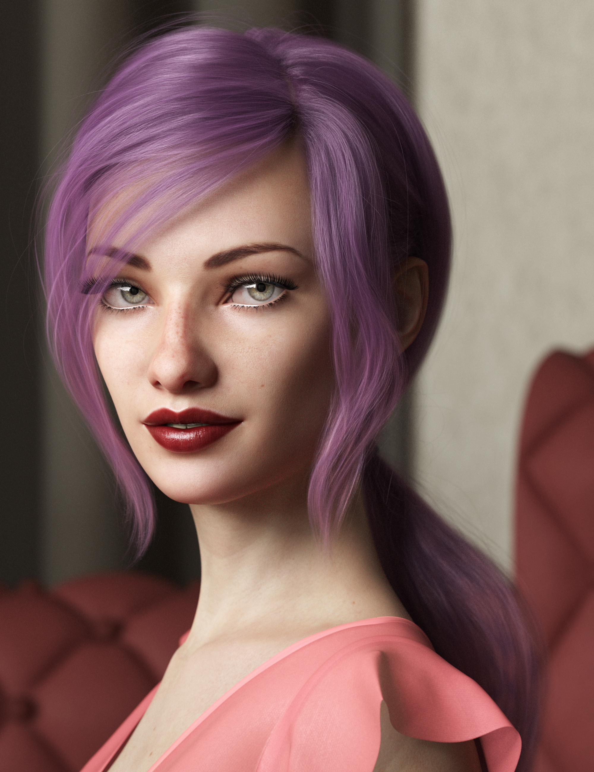 Texture Expansion for Low Ponytail Hair by: outoftouch, 3D Models by Daz 3D