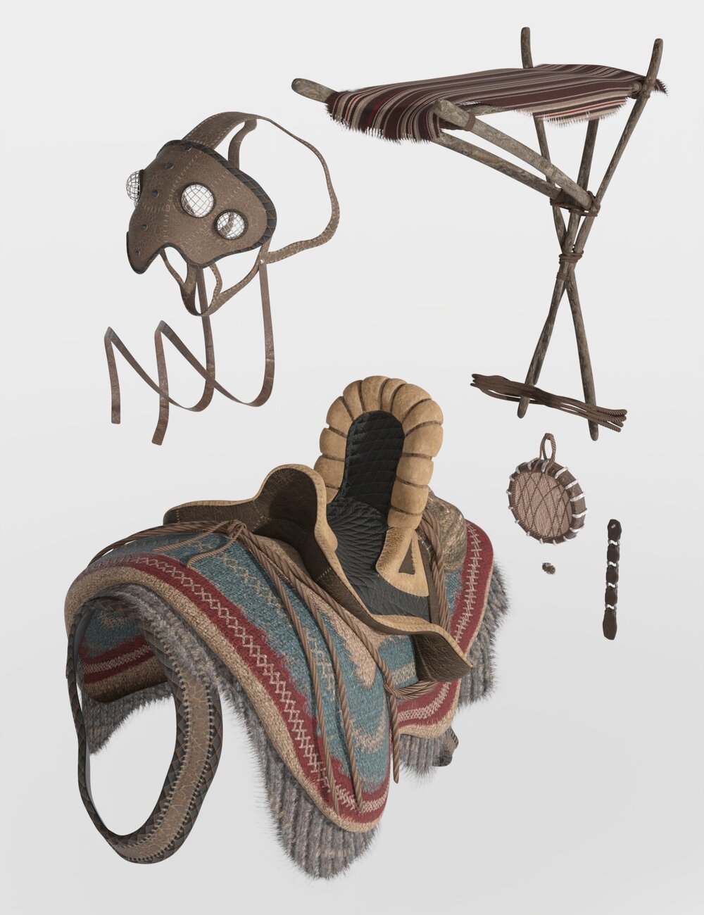 Tetracovine Original Creature with Fur and Accessories Tetracovine Original Creature with Fur and Accessories by: Sixus1 Media, 3D Models by Daz 3D