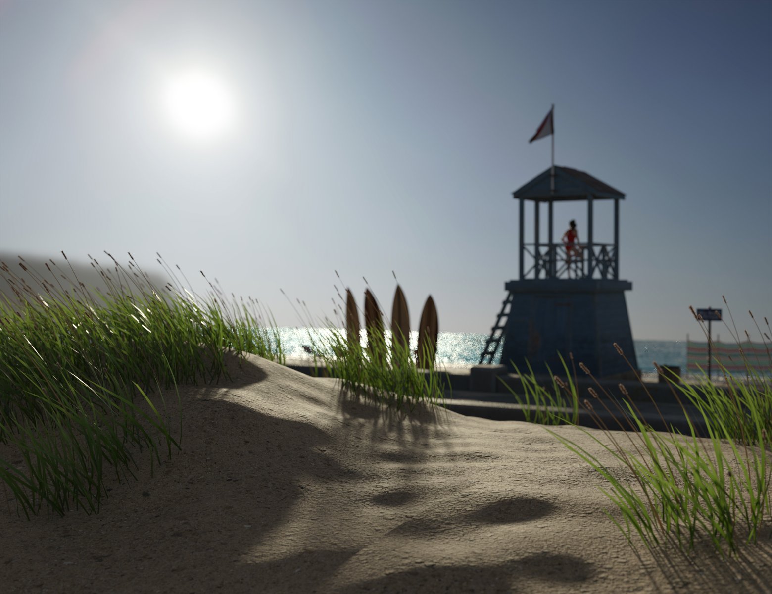 Seaside Walkway Vignette Seaside Walkway Vignette by: Predatron, 3D Models by Daz 3D