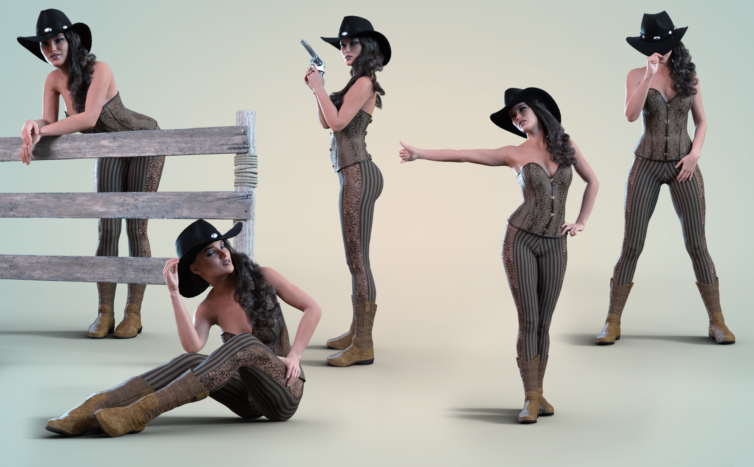 Z Prairie Life Poses and Expressions for Honni 8 by: Zeddicuss, 3D Models by Daz 3D