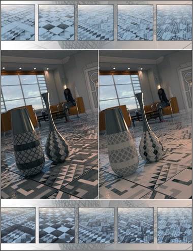 Deco Noir Floor Tile Iray Shaders Deco Noir Floor Tile Iray Shaders by: ForbiddenWhispers, 3D Models by Daz 3D