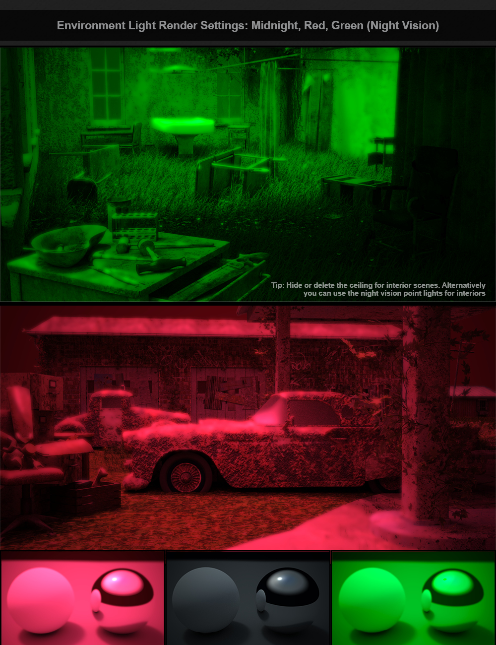 Horror and Action Lights for Figures and Vehicles by: Marshian, 3D Models by Daz 3D