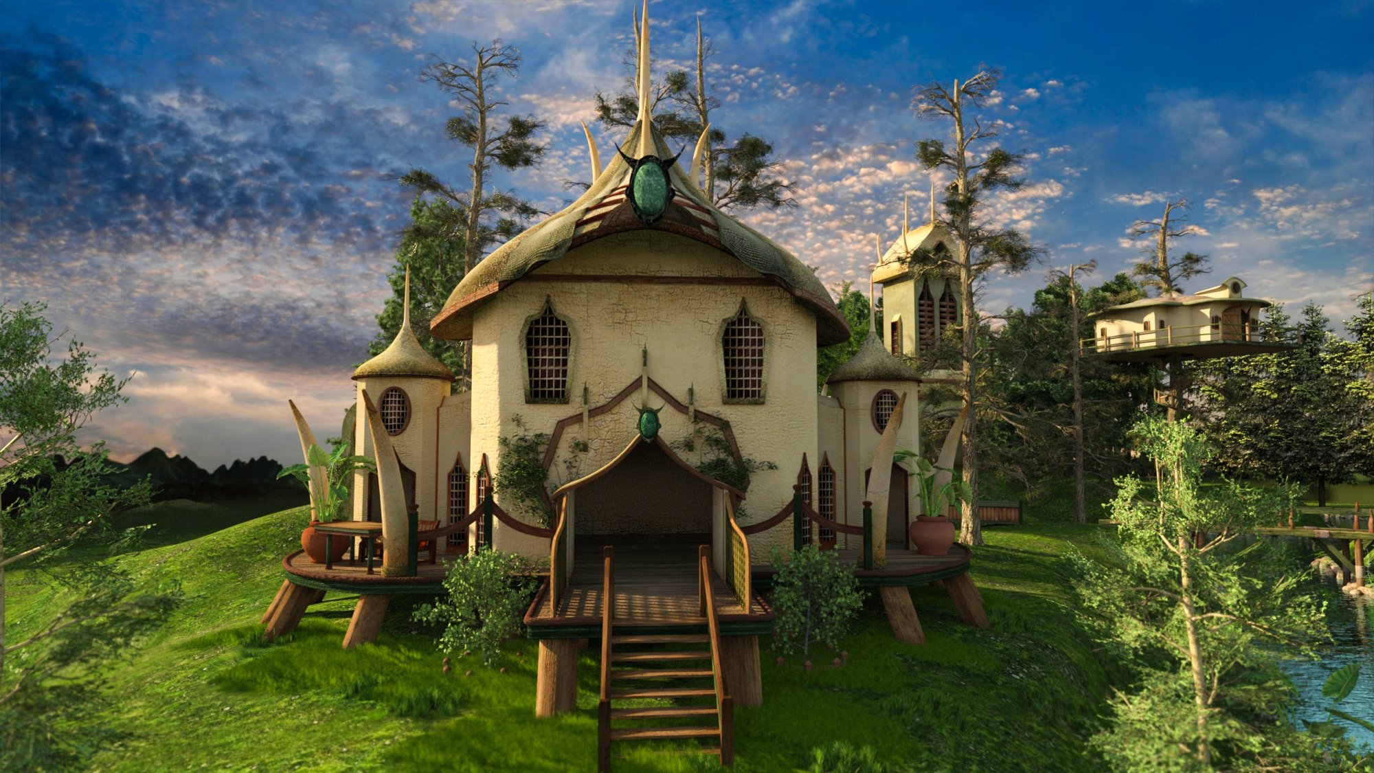 Elf Village and World Builder by: Magix 101, 3D Models by Daz 3D