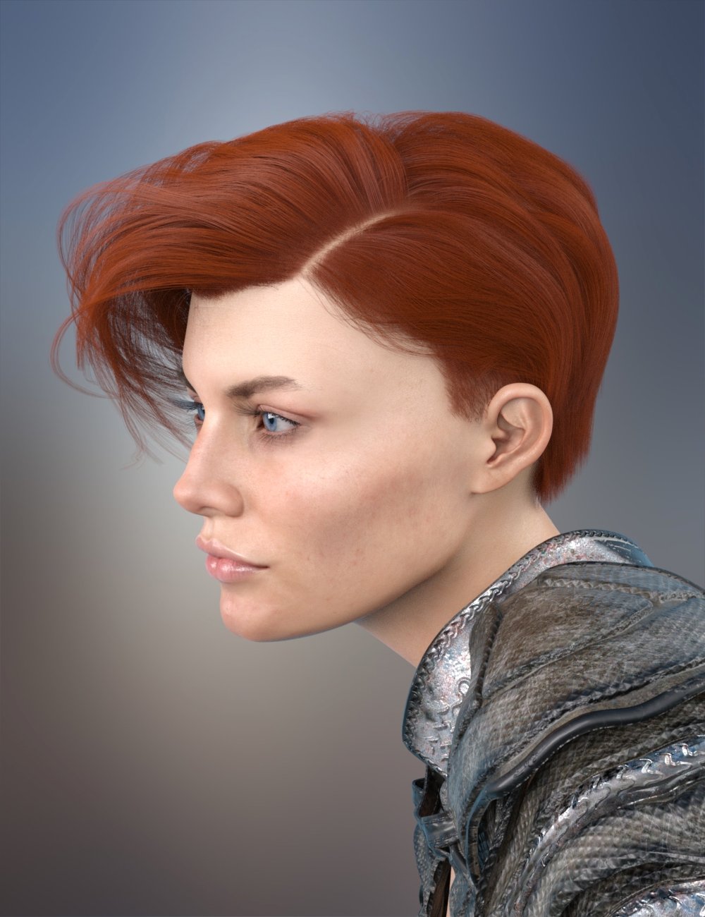 dForce Low Bang Hair for Genesis 8 by: RedzStudio, 3D Models by Daz 3D