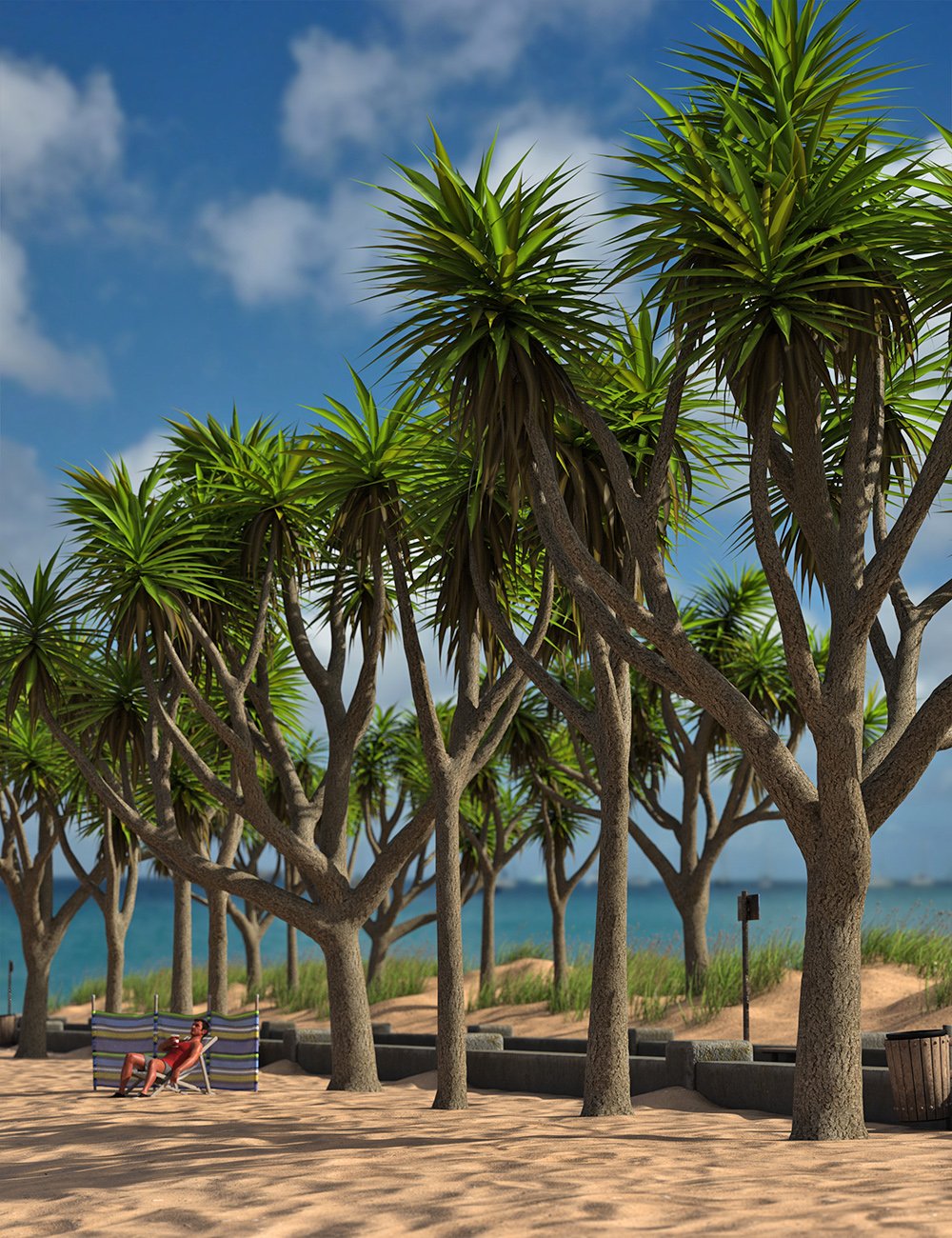 Predatron Cabbage Palm Trees by: Predatron, 3D Models by Daz 3D
