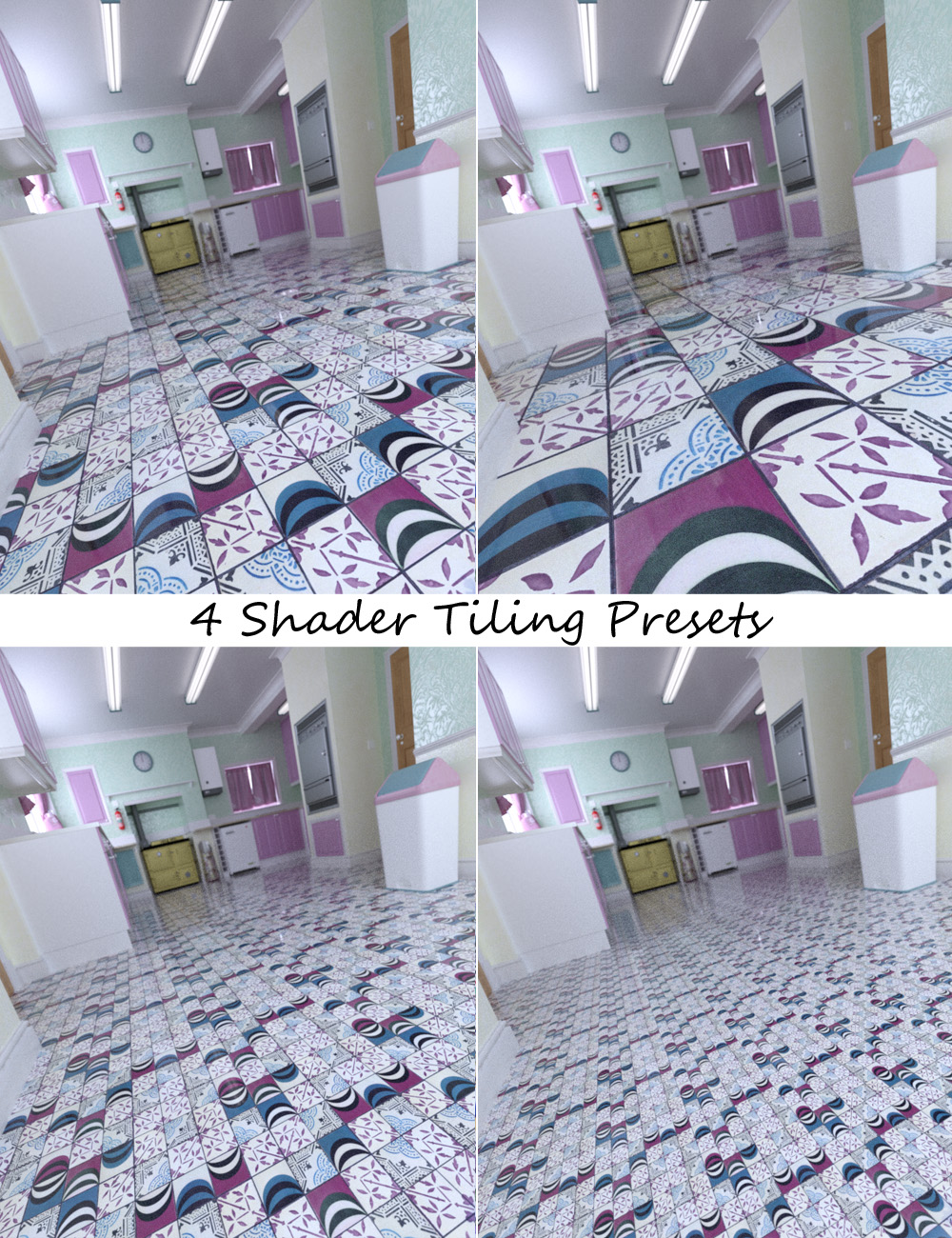 Patchwork Chic Floor Tile Iray Shaders Patchwork Chic Floor Tile Iray Shaders by: ForbiddenWhispers, 3D Models by Daz 3D