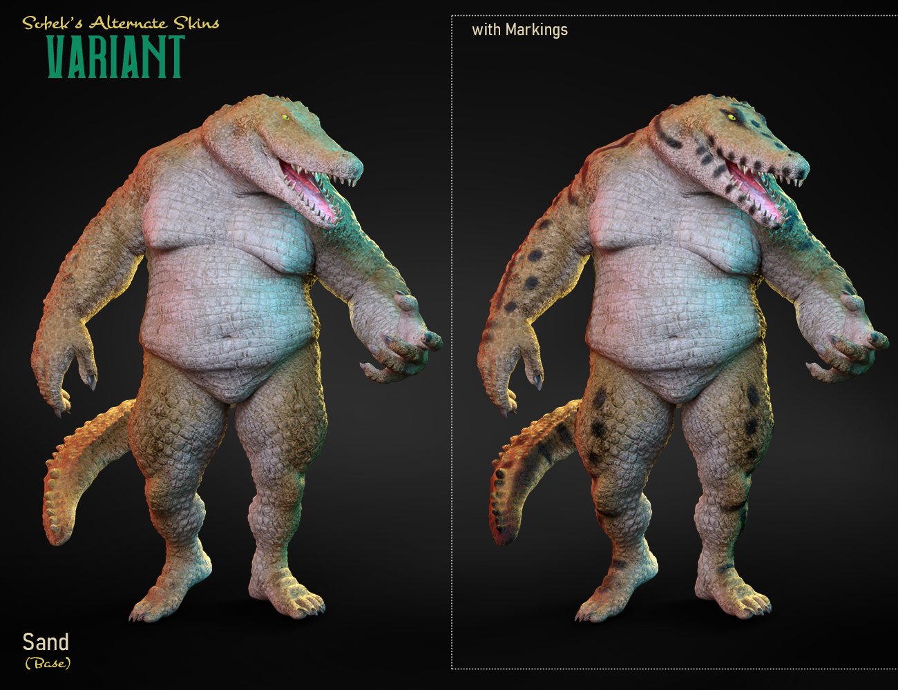 Sobek's HD Alternate Skins Sobek's HD Alternate Skins by: EsidFenixPhoenix, 3D Models by Daz 3D