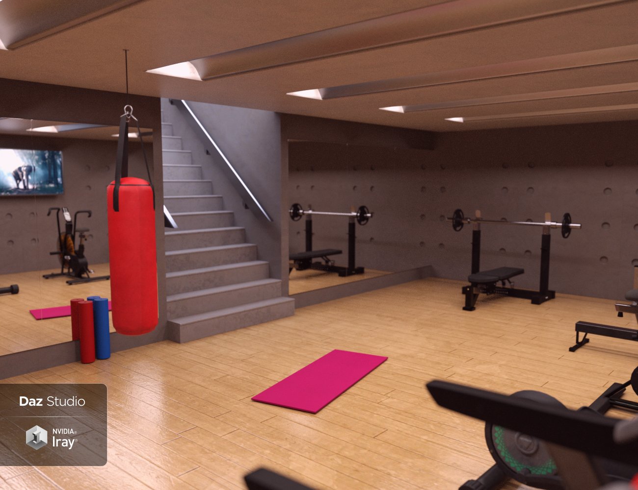 Home Gym by: Charlie, 3D Models by Daz 3D