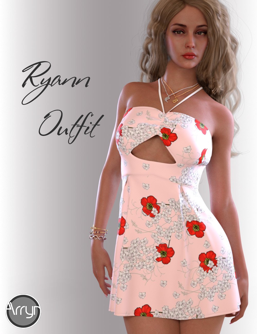 dForce Ryann Candy Outfit for Genesis 8 Female(s) by: OnnelArryn, 3D Models by Daz 3D