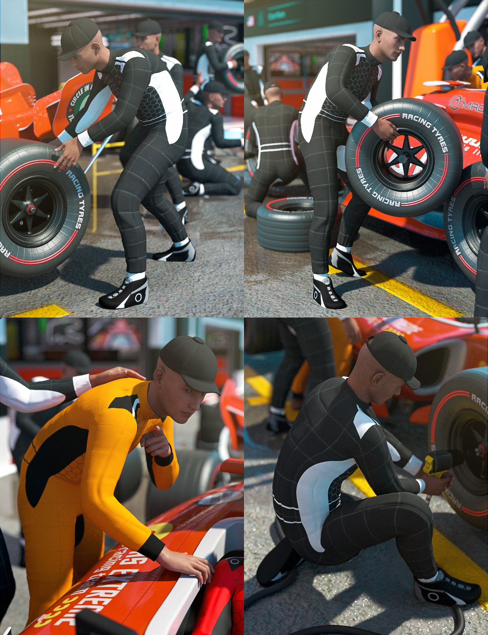Pit Lane Poses and Props for Genesis 8 Male Pit Lane Poses and Props for Genesis 8 Male by: Predatron, 3D Models by Daz 3D