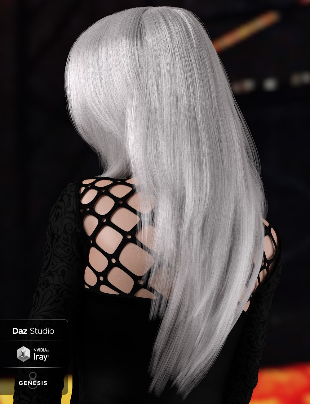 dForce Roxi Hair for Genesis 8 Female(s) by: Lady Littlefox, 3D Models by Daz 3D