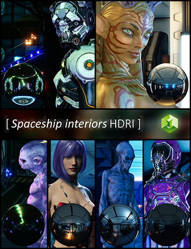 Spaceship Interiors HDRI by: JDA HDRI, 3D Models by Daz 3D