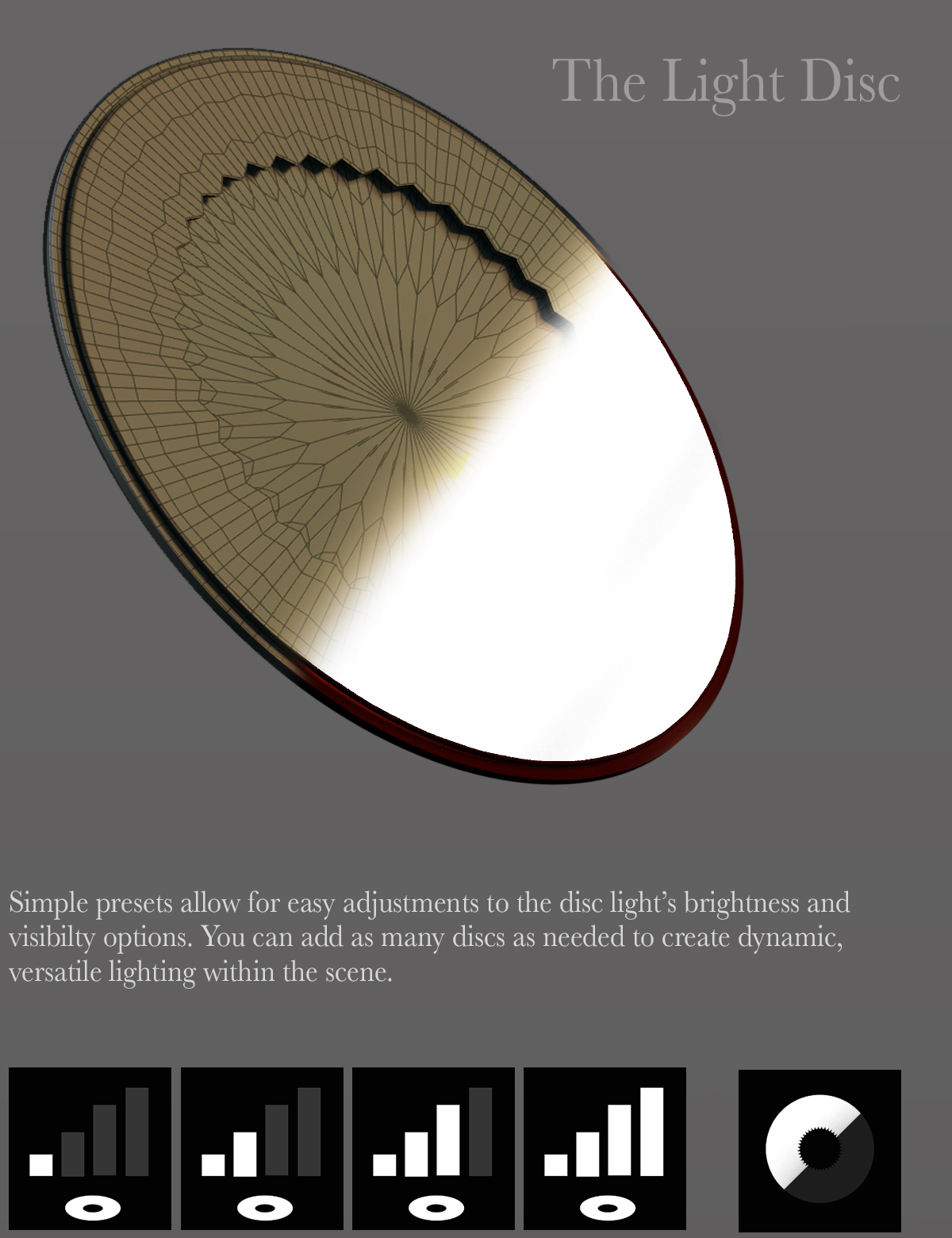 Monochrome Edition Lights by: Quixotry, 3D Models by Daz 3D