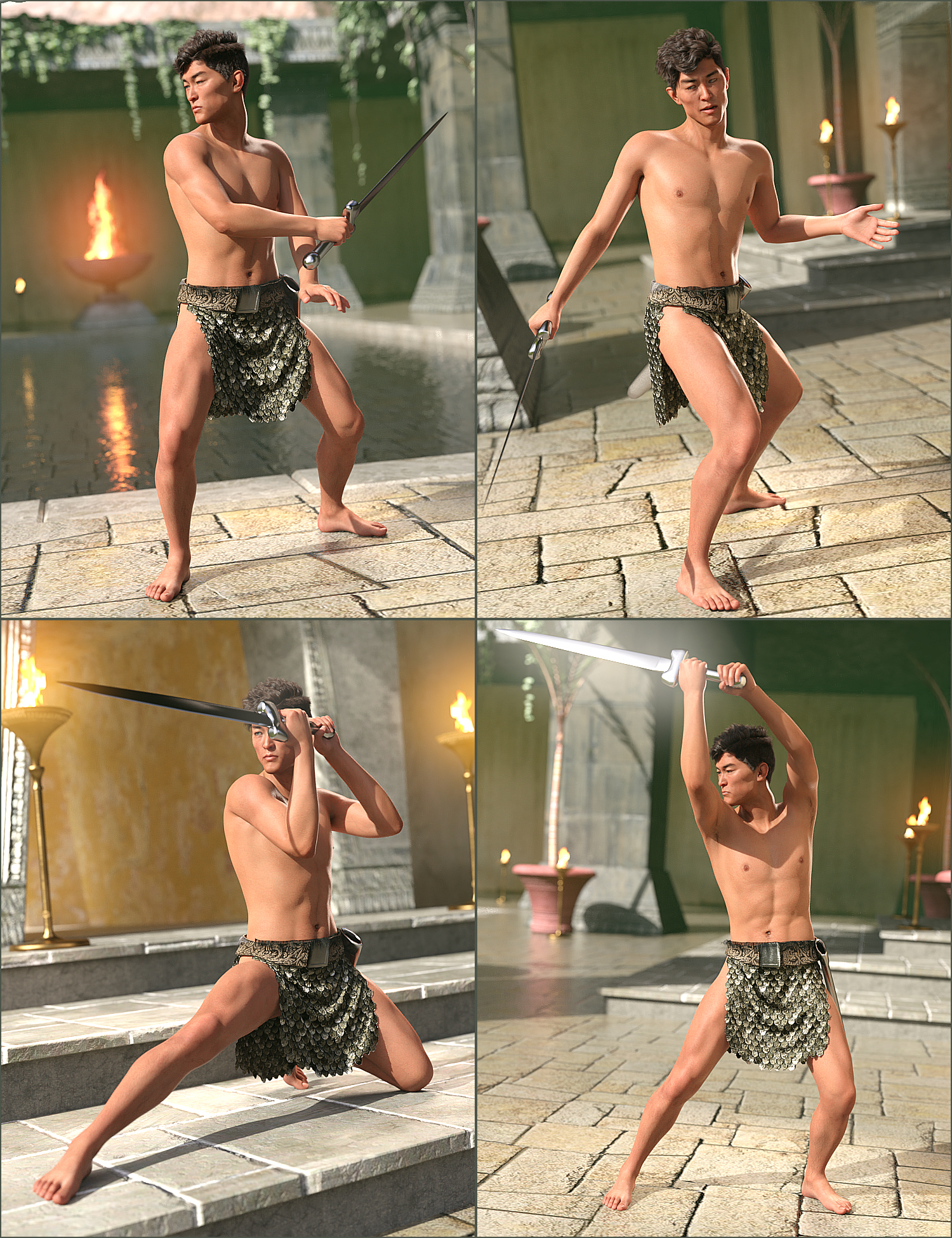 Sword Poses for Genesis 8 Male Sword Poses for Genesis 8 Male by: atrilliongames, 3D Models by Daz 3D