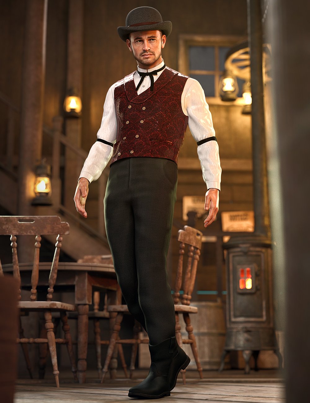 Banker's Outfit for Genesis 8 Male(s) by: Anna BenjaminMada, 3D Models by Daz 3D
