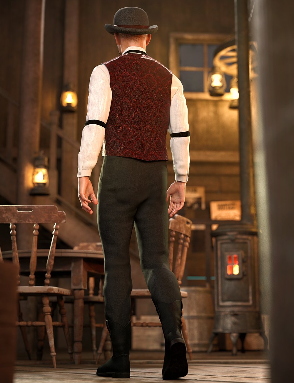 Banker's Outfit for Genesis 8 Male(s) by: Anna BenjaminMada, 3D Models by Daz 3D