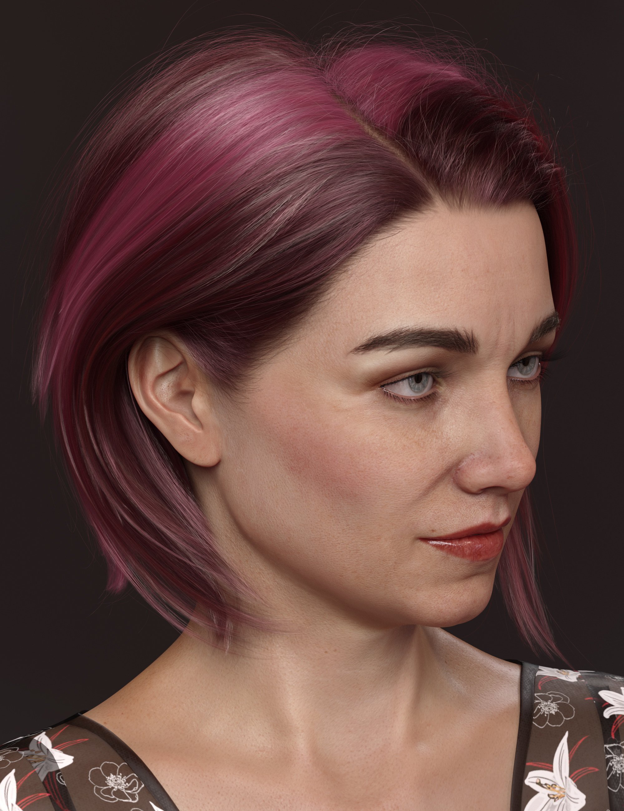 Texture Expansion for Martha's Everyday Bob by: outoftouch, 3D Models by Daz 3D
