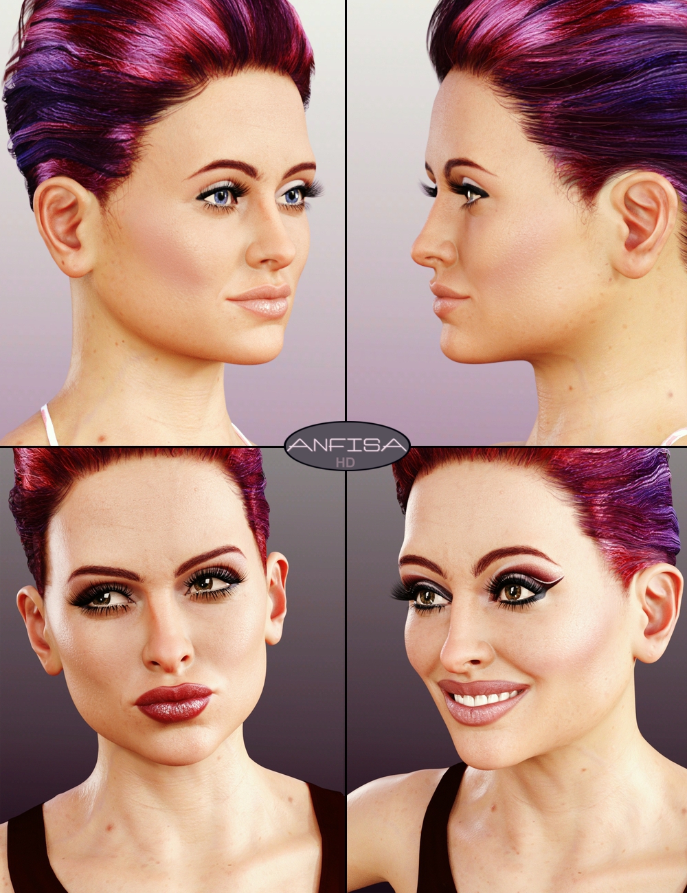 Anfisa HD for Genesis 8 Female by: AlFan, 3D Models by Daz 3D