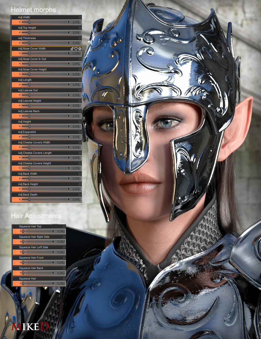 MD dForce HD Elven Royal Armor for Genesis 8 Female(s) by: MikeD, 3D Models by Daz 3D