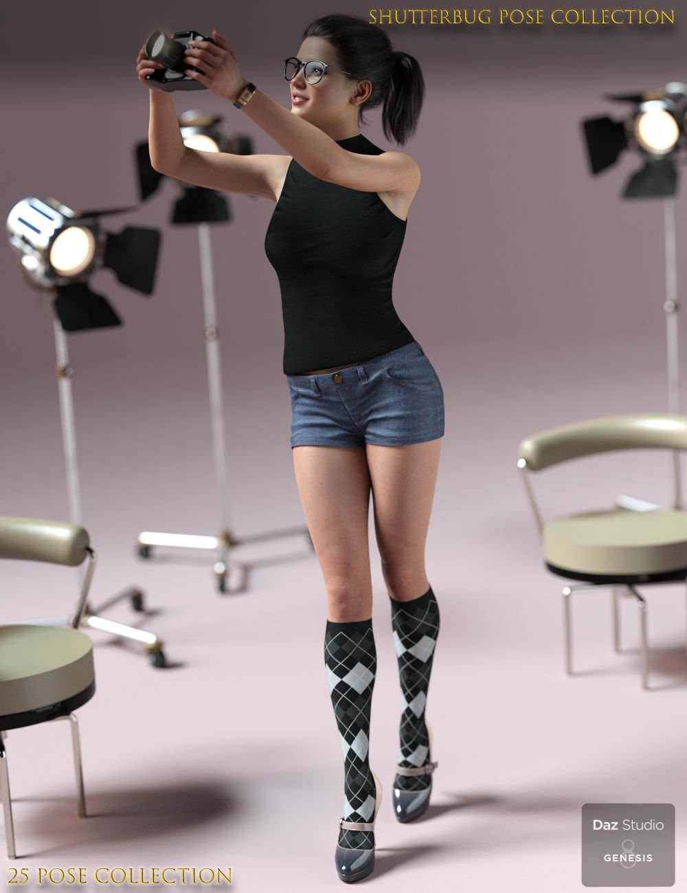 Shutterbug Pose Collection for Genesis 8 Female by: Paper TigerIronman, 3D Models by Daz 3D