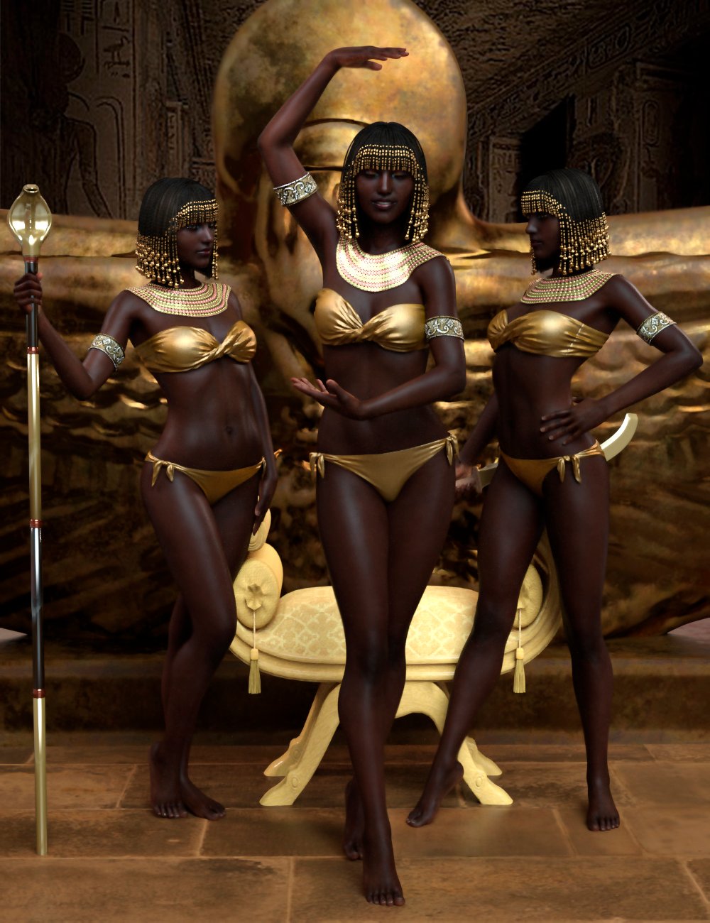 Egyptian Poses for Genesis 8 Female